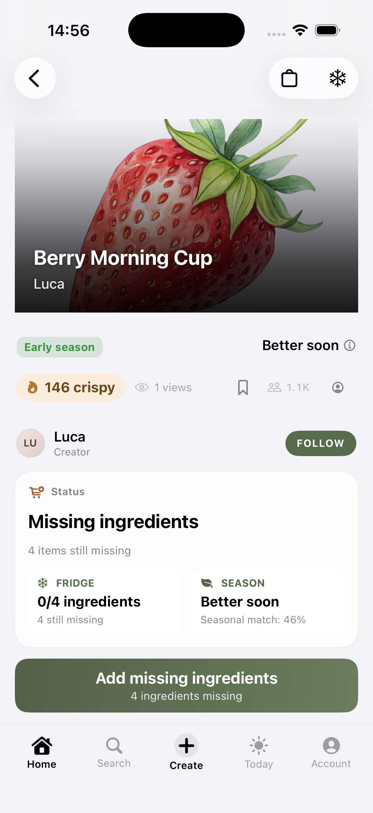 Season app — Recipe detail